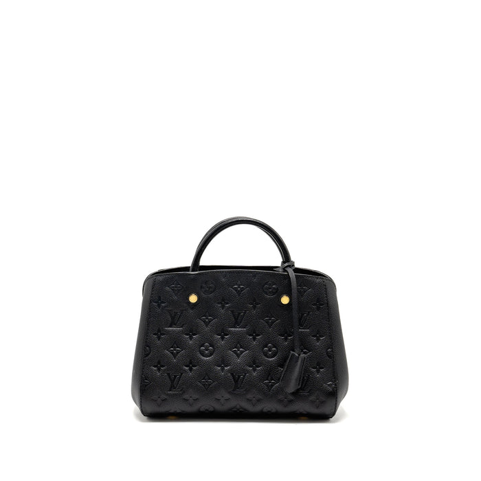 LOUIS VUITTON MONTAIGNE BB MONOGRAM EMPREINTE BLACK GHW