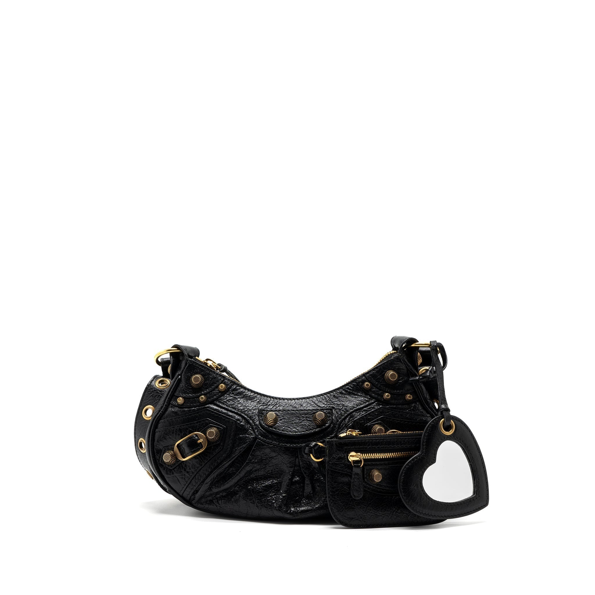 BALENCIAGA LE CAGOLE XS LAMBSKIN BLACK GHW
