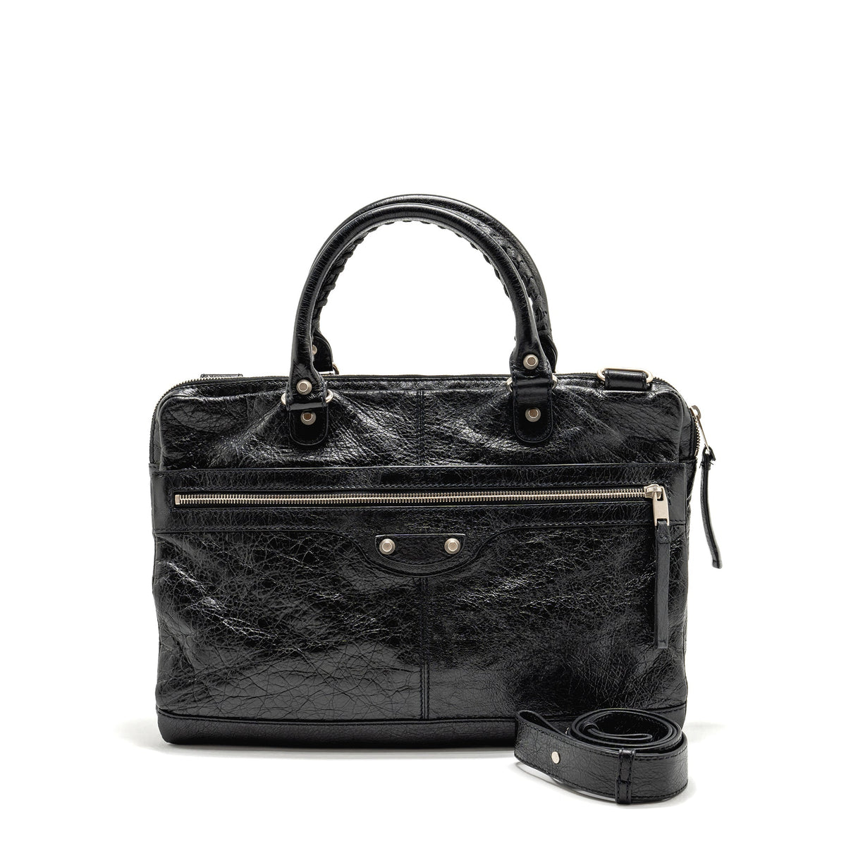 BALENCIAGA BRIEFCASE LEATHER BLACK SHW