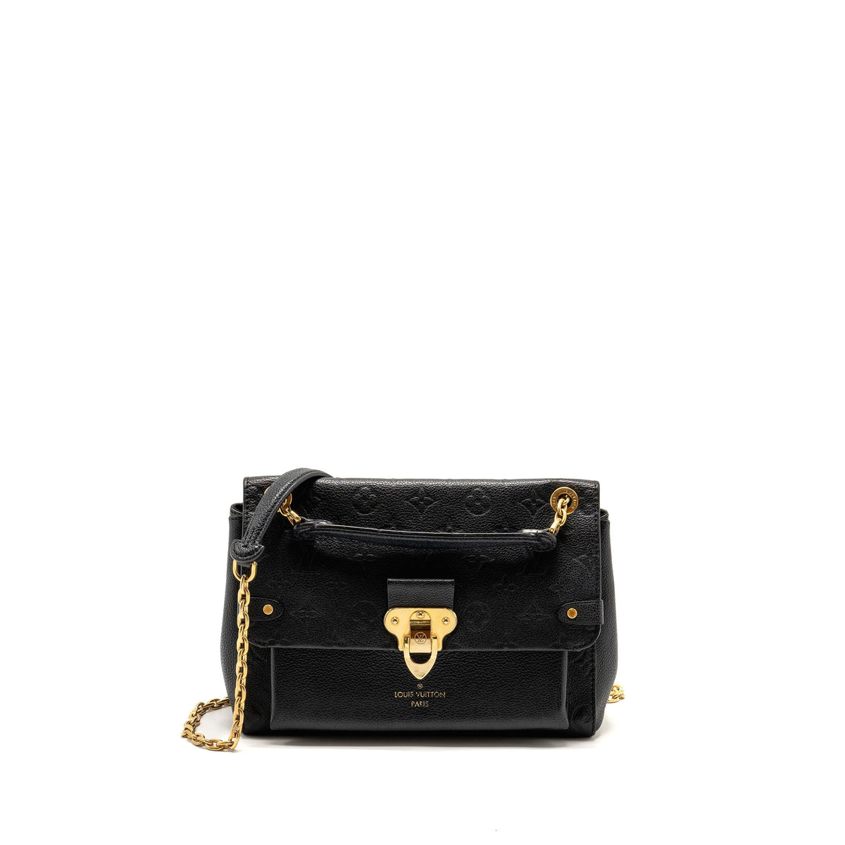LOUIS VUITTON VAVIN PM MONOGRAM EMPREINTE LEATHER BLACK GHW