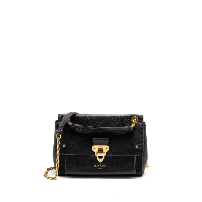 LOUIS VUITTON VAVIN PM MONOGRAM EMPREINTE LEATHER BLACK GHW