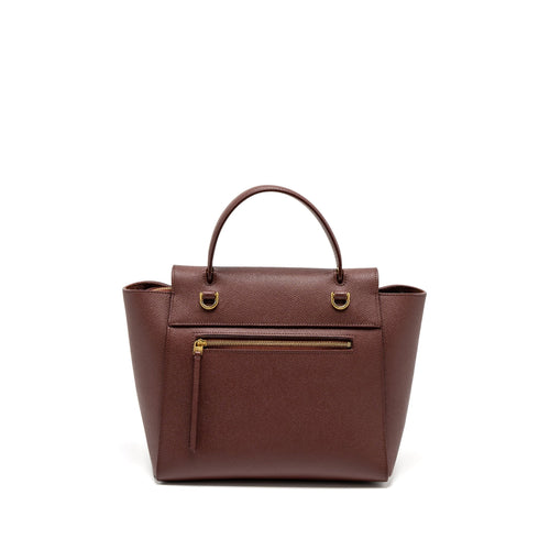 CELINE MICRO BELT BAG GRAINED CALFSKIN BURGUNDY GHW