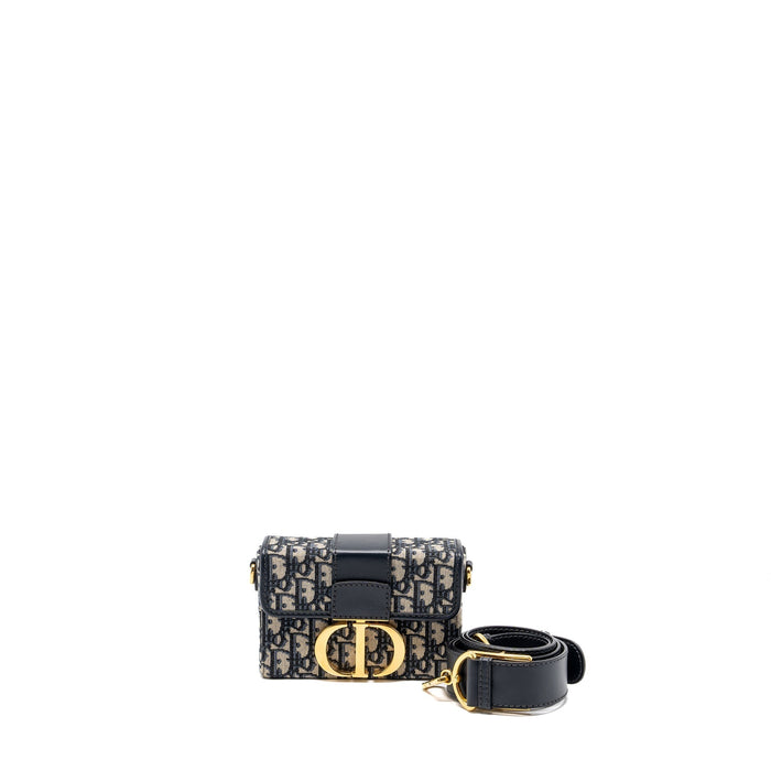 DIOR 30 MONTAIGNE BOX BLUE OBLIQUE JACQUARD GHW