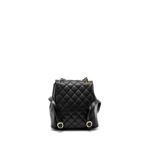 CHANEL TRIPLE PACK DUMA BACKPACK CAVIAR BLACK LGHW (MICROCHIP)