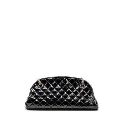 CHANEL JUST MADEMOISELLE BOWLING BAG PATENT BLACK SHW