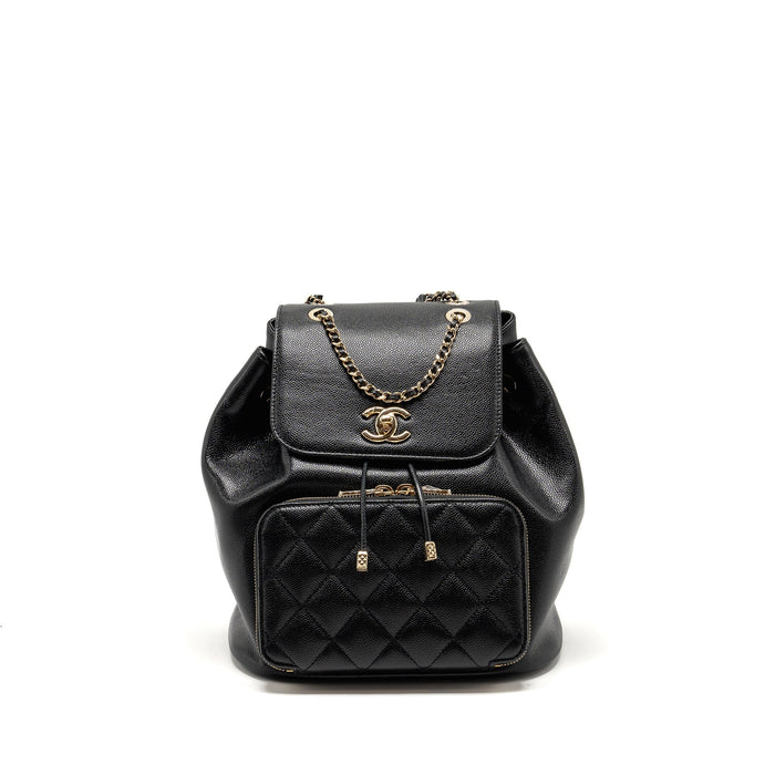 CHANEL AFFINITY BACKPACK CAVIAR BLACK LGHW (MICROCHIP)