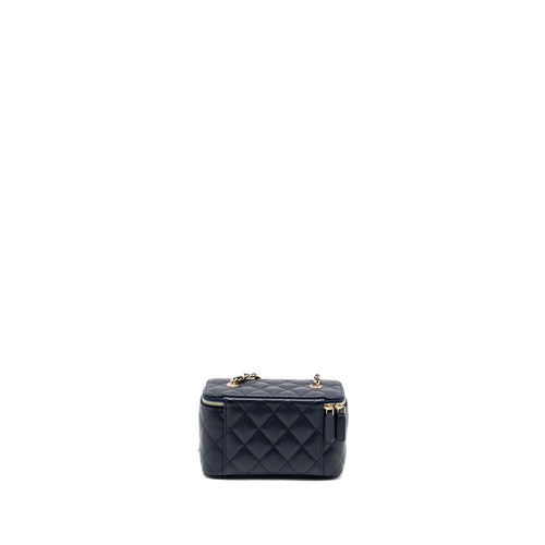 CHANEL 23C LONG VANITY CASE CAVIAR NAVY LGHW (MICROCHIP)