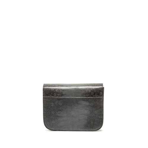 CELINE MEDIUM CLASSIC BOX BAG LIZARD GREY GHW