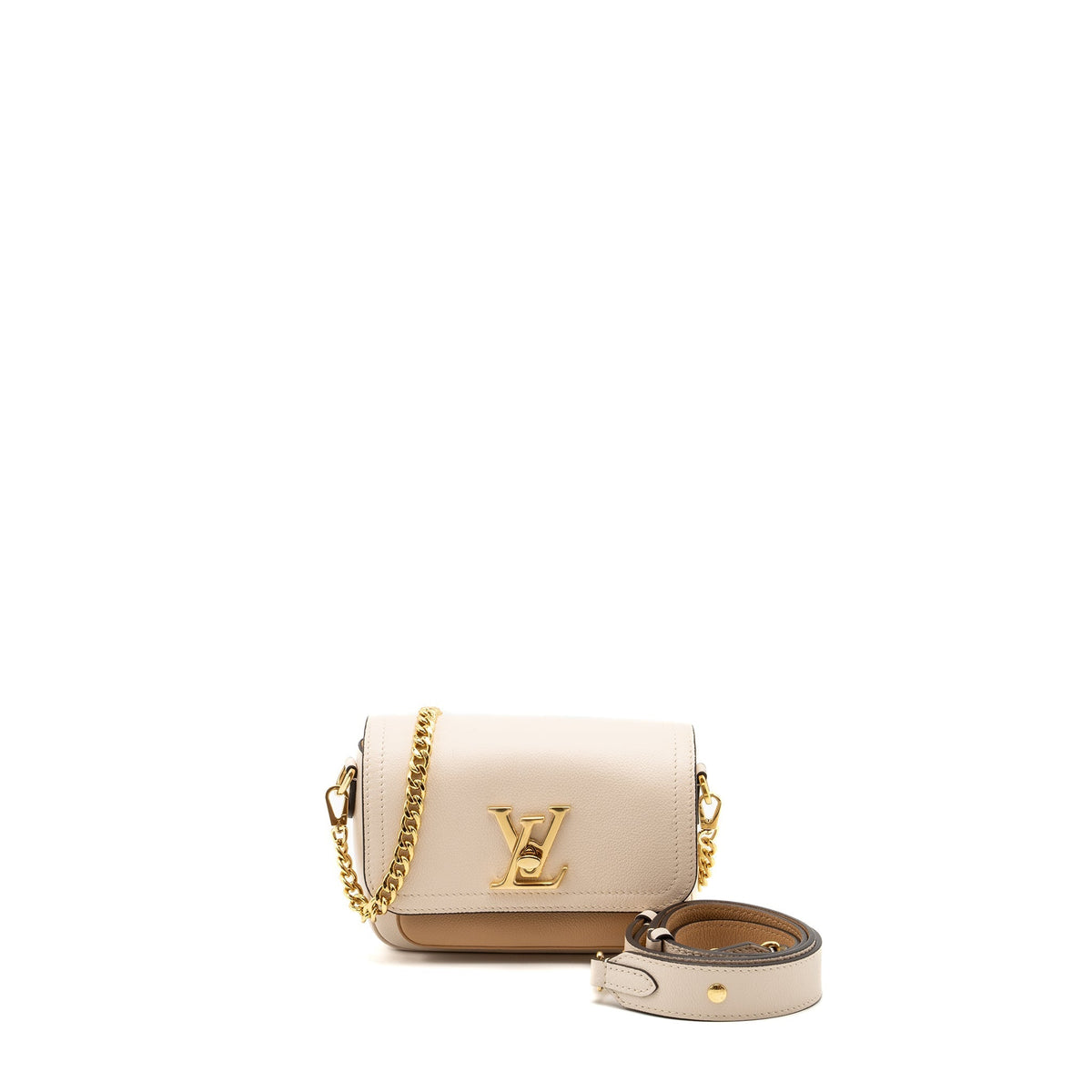 LOUIS VUITTON LOCKME TENDER GRAINED CALFSKIN BEIGE MULTICOLOUR GHW