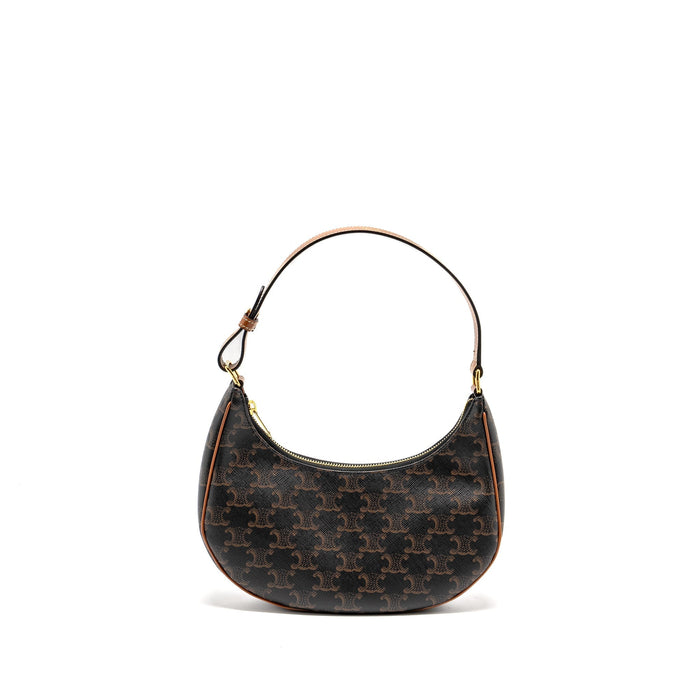 CELINE AVA BAG TRIOMPHE CANVAS / CALFSKIN TAN GHW