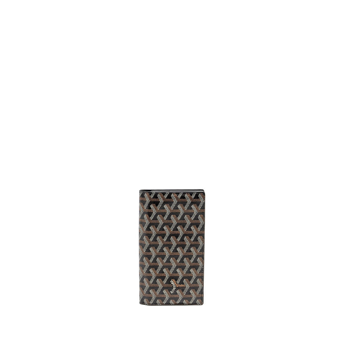 GOYARD SAINT ROCH LONG WALLET GOYARDINE CANVAS / CALFSKIN BLACK SHW
