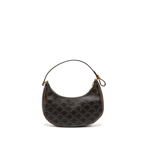 CELINE AVA BAG TRIOMPHE CANVAS / CALFSKIN TAN GHW