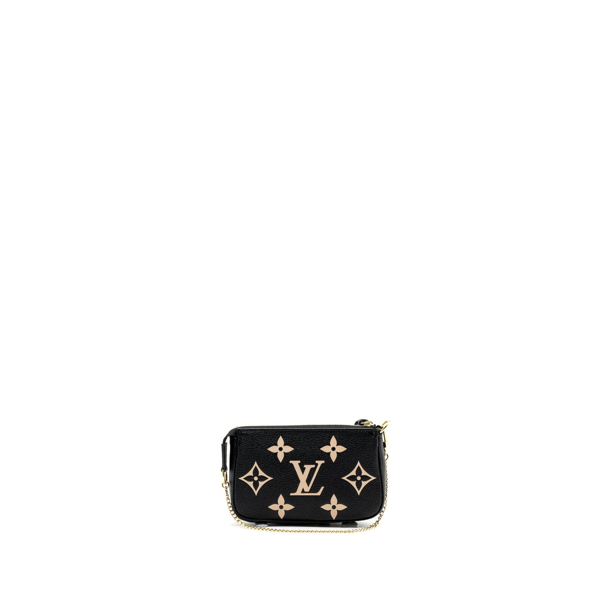 LOUIS VUITTON MINI POCHETTE ACCESSORIES BICOLOUR MONOGRAM EMPREINTE LEATHER GHW (NEW VERSION)