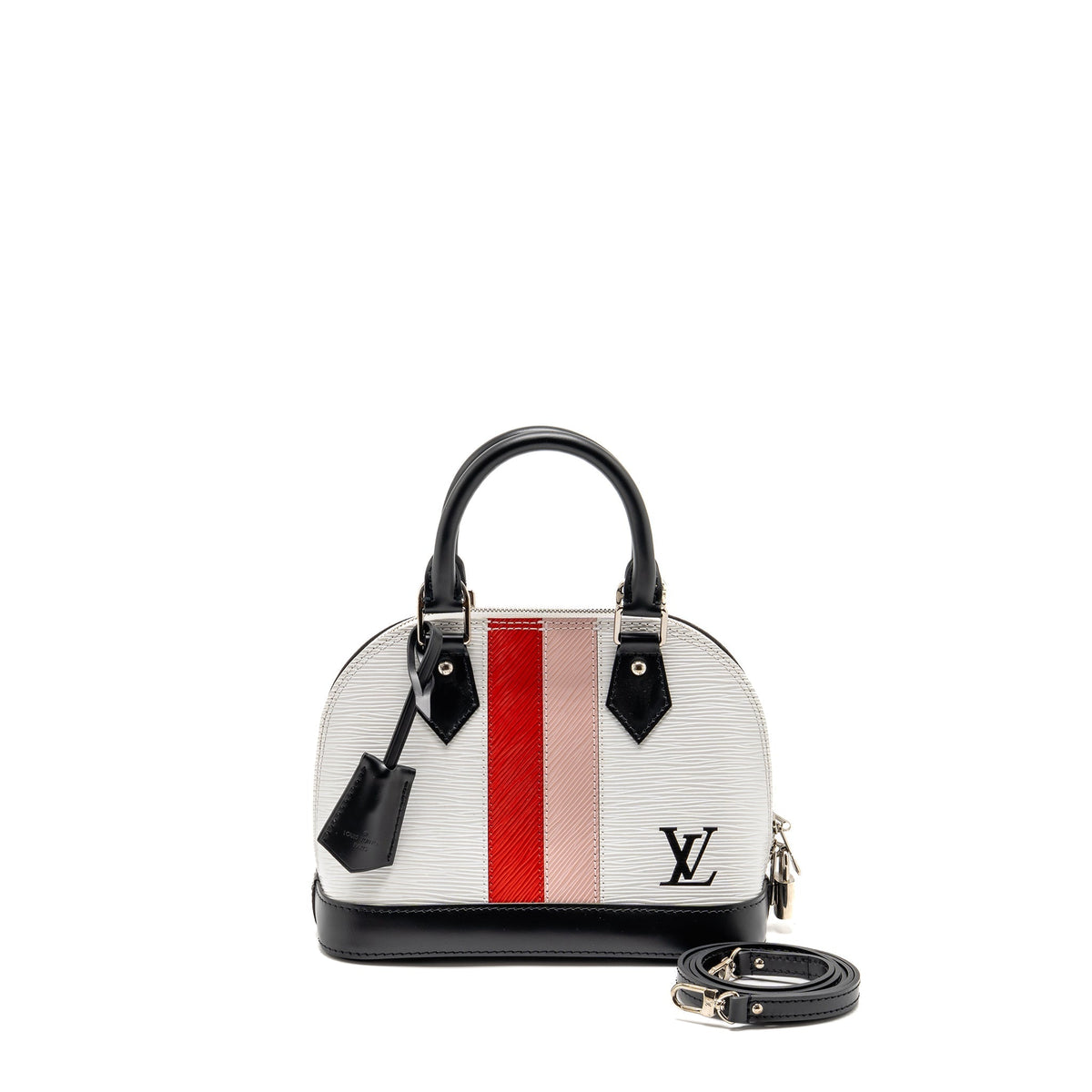 LOUIS VUITTON STRIPE ALMA BB EPI LEATHER WHITE/MULTICOLOUR SHW