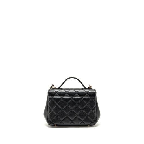 CHANEL SMALL BUSINESS AFFINITY CAVIAR BLACK LGHW