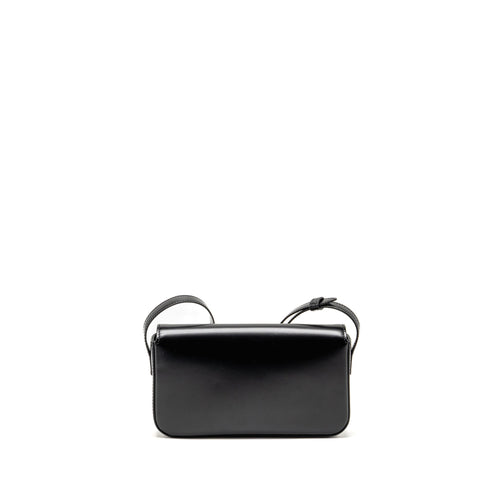 CELINE TRIOMPHE SHOULDER BAG CALFSKIN BLACK GHW