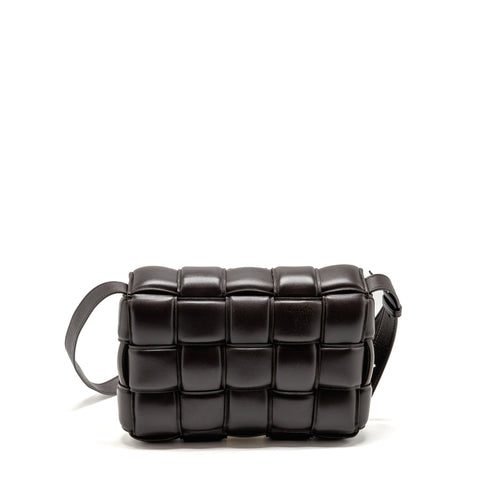 BOTTEGA VENETA PADDED CASSETTE LAMBSKIN BROWN GHW