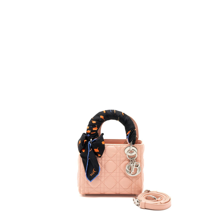 DIOR MINI LADY DIOR LAMBSKIN LIGHT PINK SHW