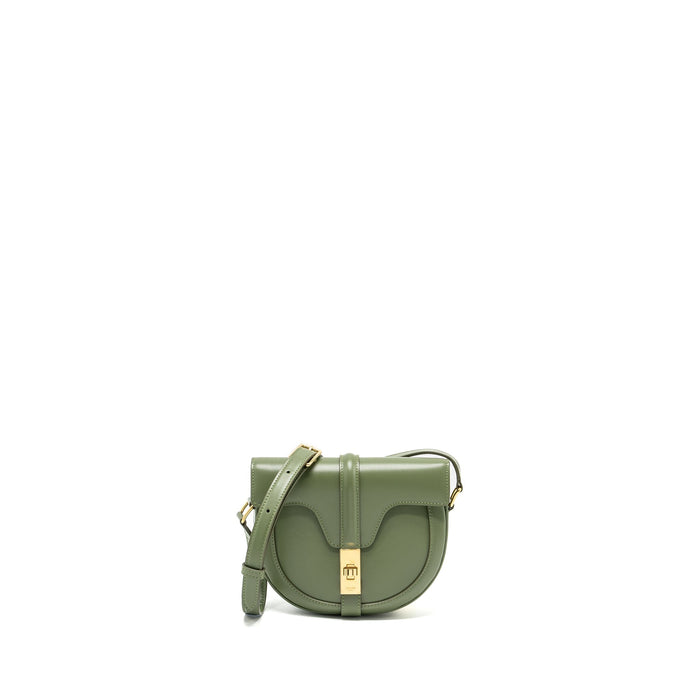 CELINE SMALL BESACE BAG CALFSKIN LIGHT KHAKI GHW