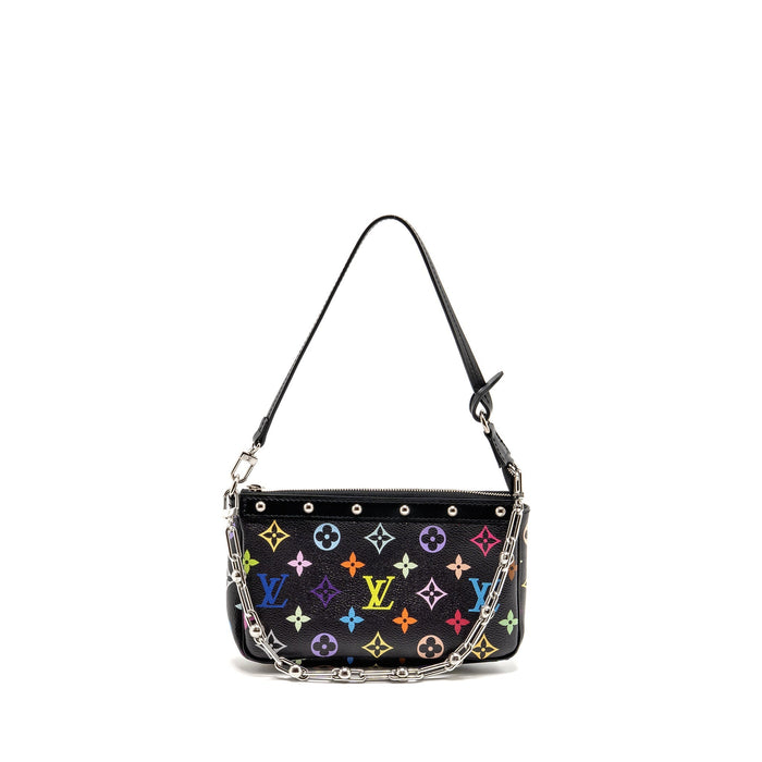 LOUIS VUITTON X TAKASHI MURAKAMI POCHETTE ACCESSORIES MULTICOLOUR MONOGRAM CANVAS BLACK SHW