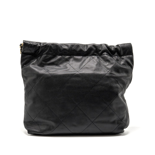 CHANEL MEDIUM 22 BAG CAVIAR BLACK GHW (MICROCHIP)
