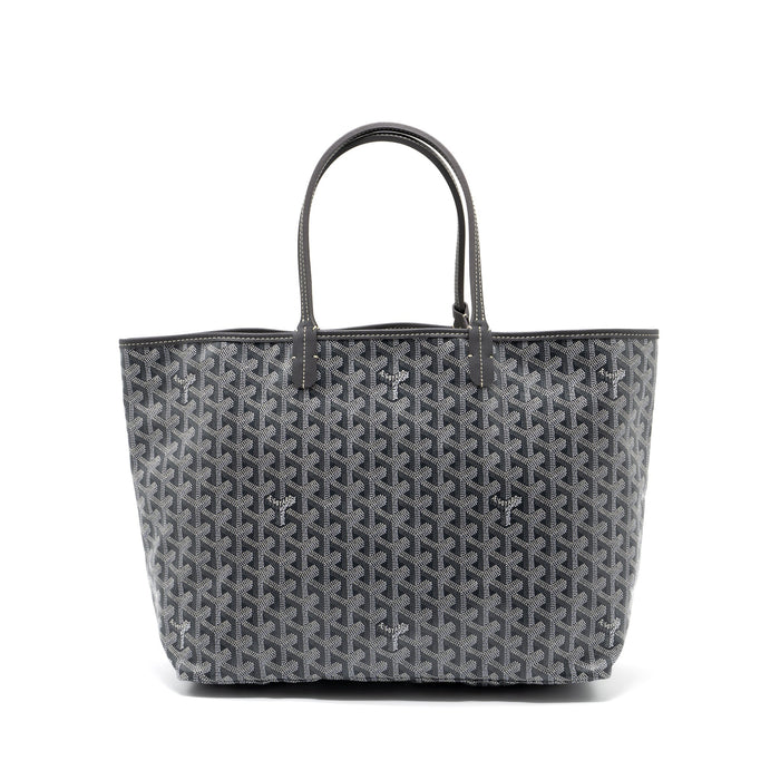 GOYARD SAINT LOUIS PM TOTE BAG GOYARDINE CANVAS GREY SHW