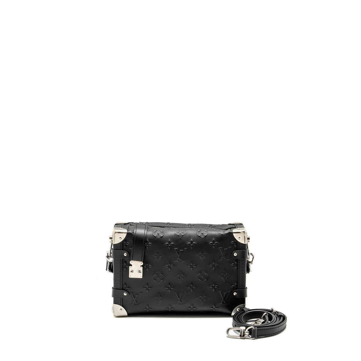 LOUIS VUITTON SIDE TRUNK MONOGRAM DEBOSSED CALFSKIN BLACK SHW