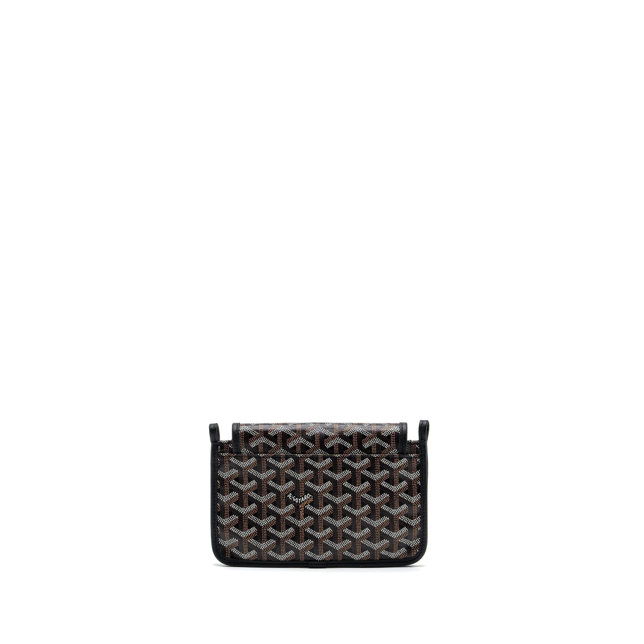 GOYARD PLUMET POCHETTE CANVAS/ LEATHER BLACK SHW