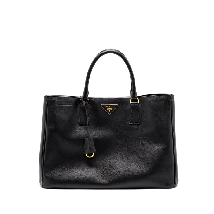 PRADA SAFFIANO TOTE BAG CALFSKIN BLACK GHW