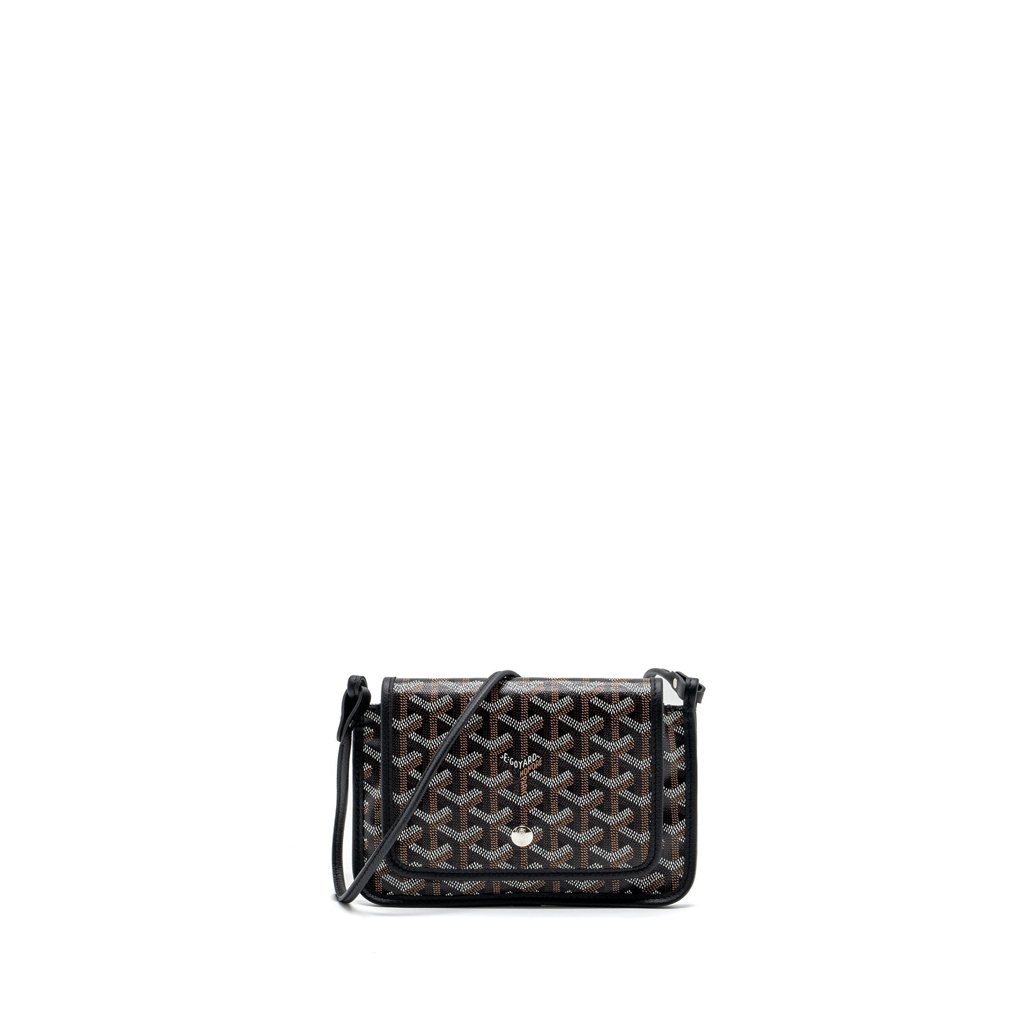 GOYARD PLUMET POCHETTE CANVAS/ LEATHER BLACK SHW