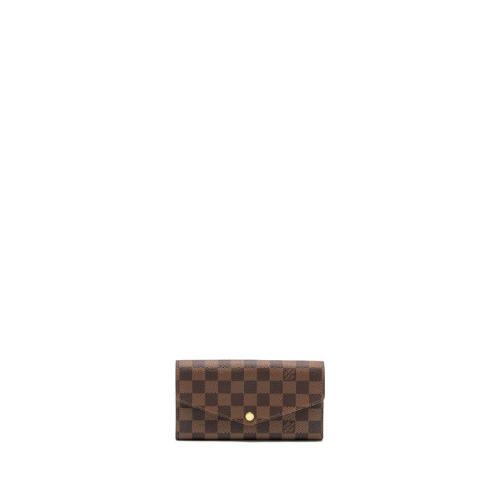 LOUIS VUITTON SARAH WALLET DAMIER EBENE / ROSE BALLERINE
