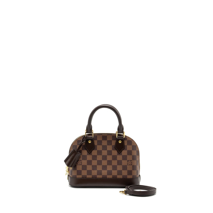 LOUIS VUITTON ALMA BB DAMIER EBENE CANVAS GHW