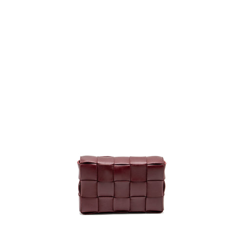 BOTTEGA VENETA CLASSIC CASSETTE BAG LAMBSKIN BURGUNDY GHW