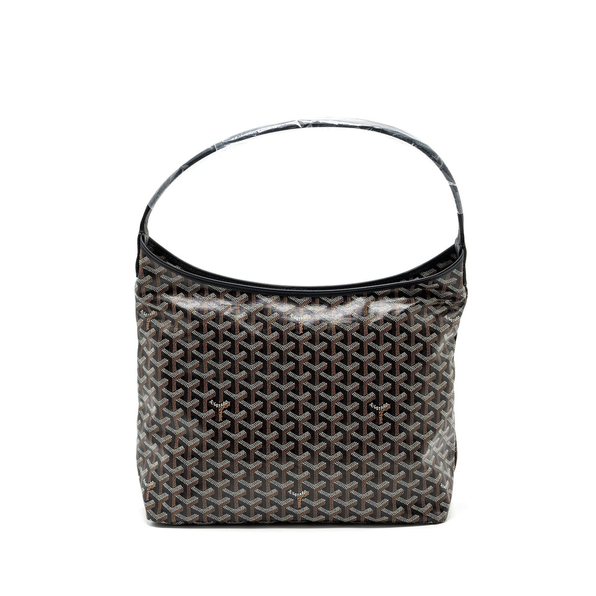 GOYARD BOHEME HOBO BAG GOYARDLINE CANVAS BLACK SHW