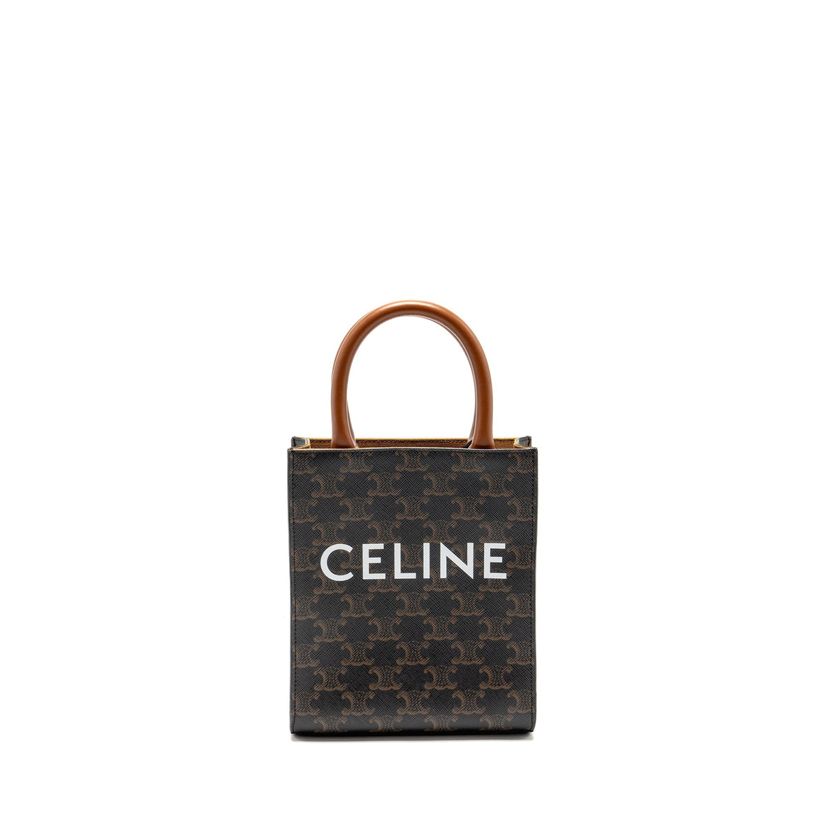 CELINE MINI VERTICAL CABAS TRIOMPHE CANVAS GHW