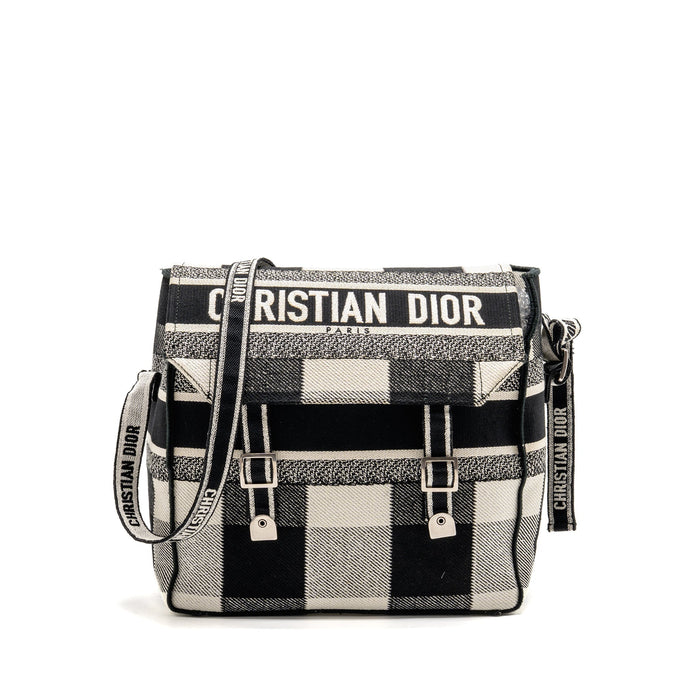 DIOR DIORCAMP MESSENGER BAG CANVAS BLACK/WHITE SHW