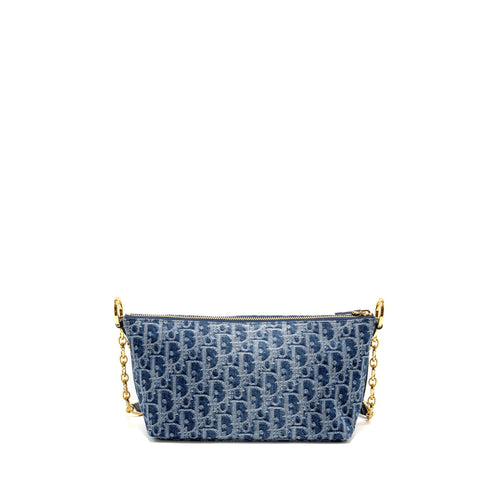 DIOR DIORSTAR OBLIQUE HOBO BAG DENIM BLUE GHW