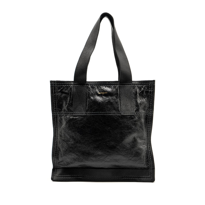 BALENCIAGA ZIP LARGE TOTE BAG BLACK GHW