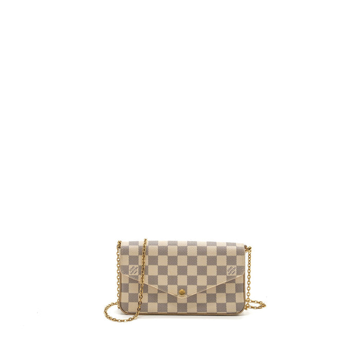 LOUIS VUITTON FELICIE POCHETTE DAMIER AZUR CANVAS GHW