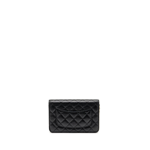 CHANEL CLASSIC WALLET ON CHAIN CAVIAR BLACK GHW