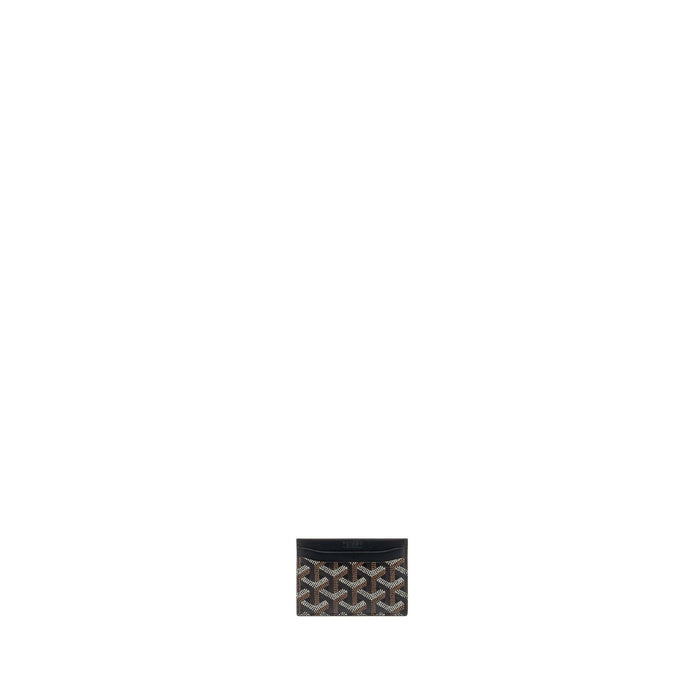 GOYARD SAINT-SULPICE CARD WALLET GOYARDINE CANVAS BLACK