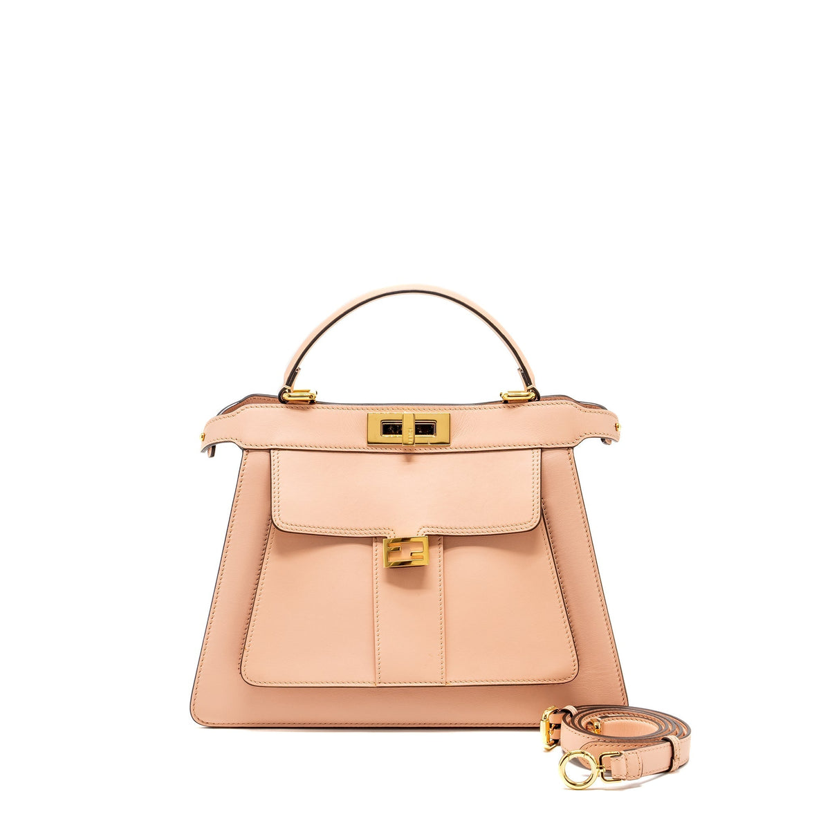 FENDI MEDIUME PEEKABOO ISEEU TOTE LAMBSKIN LIGHT PINK GHW
