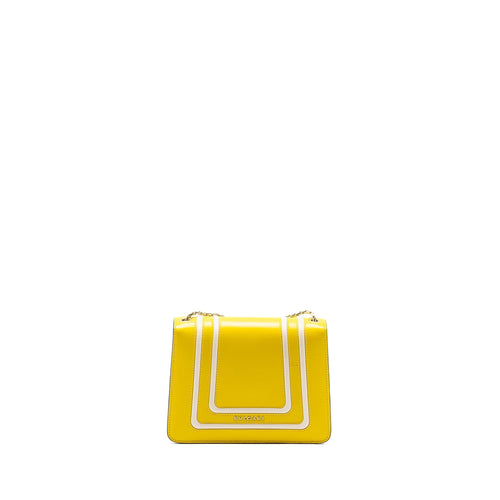 BVLGARI SERPENTI FOREVER CROSSBODY BAG CALFSKIN YELLOW/WHITE LGHW