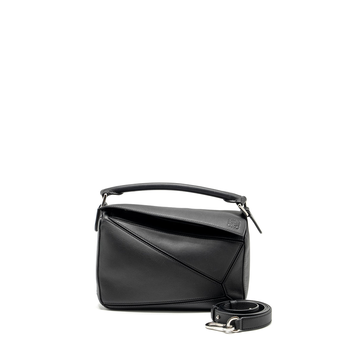 LOEWE SMALL PUZZLE BAG CALFSKIN BLACK SHW