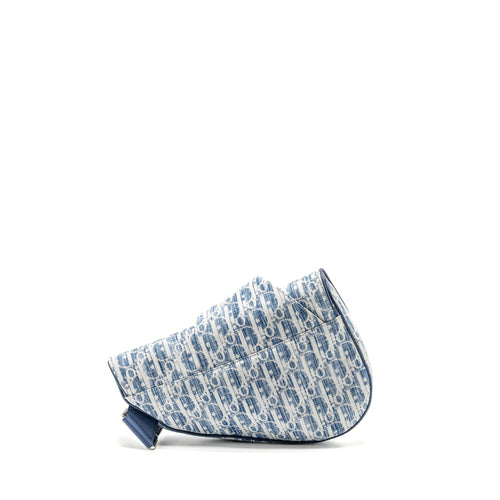 DIOR HOMME SADDLE BAG OBLIQUE KASURI BLUE/MULTICOLOUR SHW