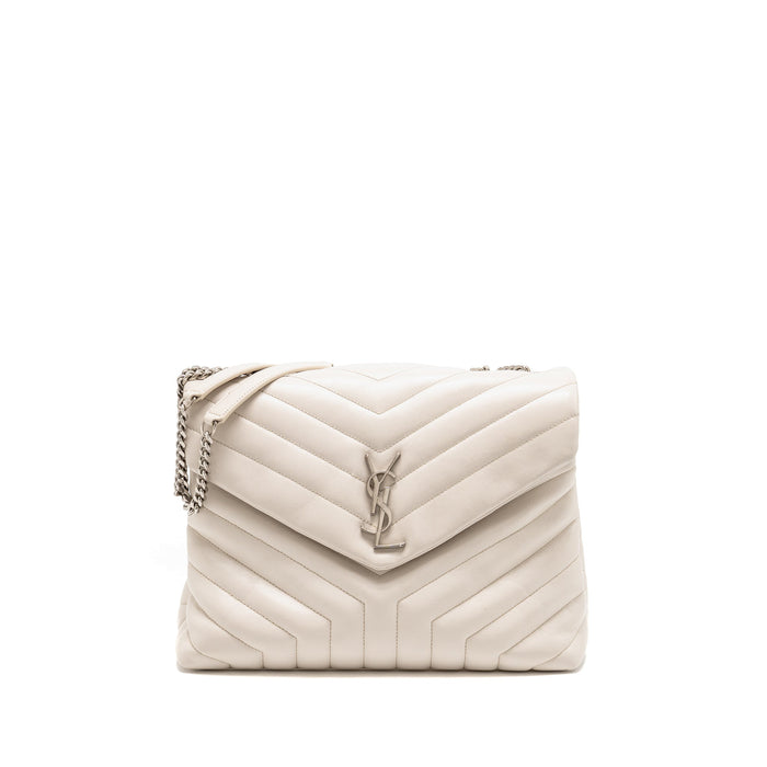 SAINT LAURENT/YSL MEDIUM LOU LOU BAG CALFSKIN WHITE SHW