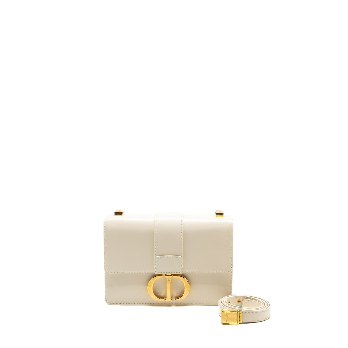 DIOR 30 MONTAIGNE BAG CALFSKIN WHITE GHW