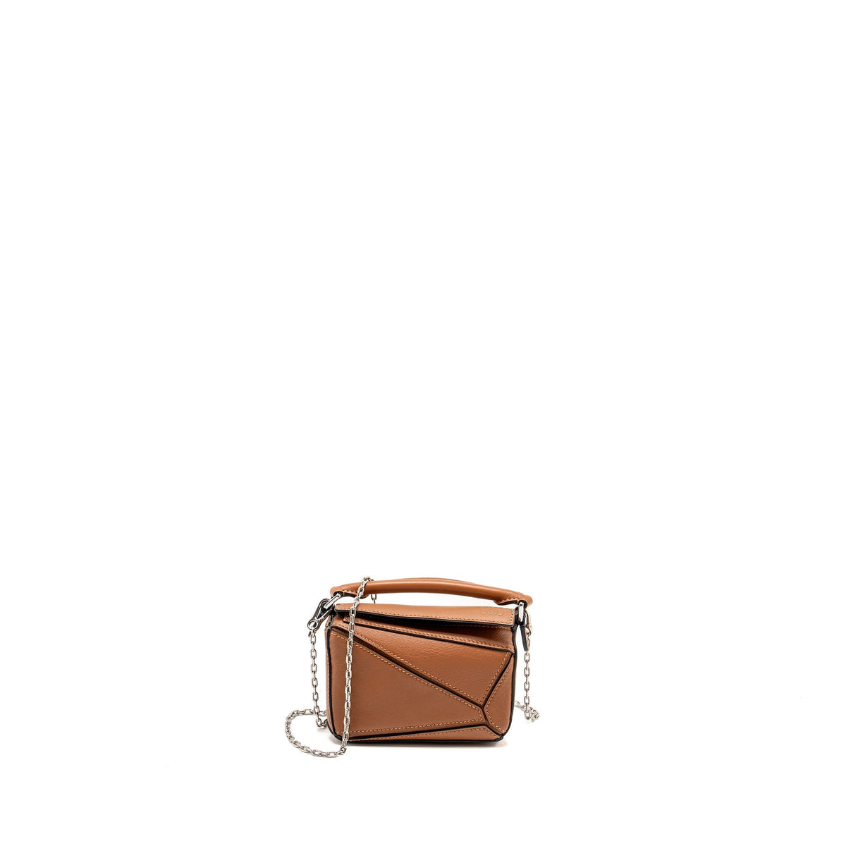 LOEWE NANO PUZZLE BAG CALFSKIN BROWN SHW