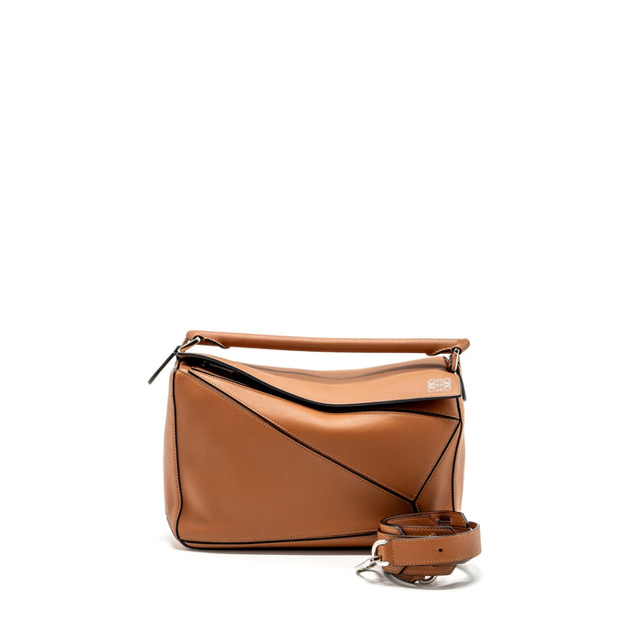 LOEWE PUZZLE BAG IN CLASSIC CALFSKIN TAN SHW
