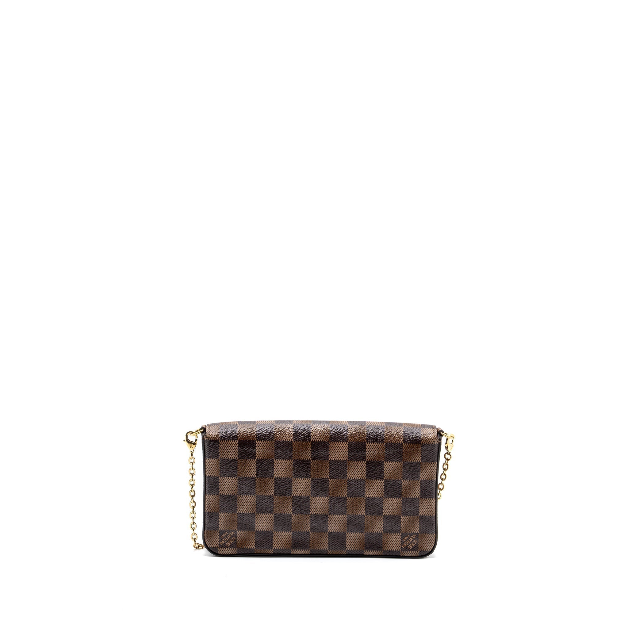LOUIS VUITTON FELICIE  POCHETTE DAMIER EBENE CANVAS GHW